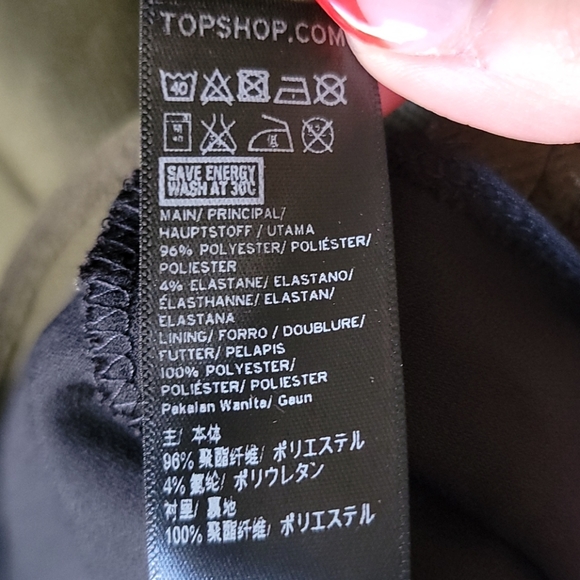 Topshop Strappy V neck Olive Midi Dress Size 4 - Picture 8 of 9